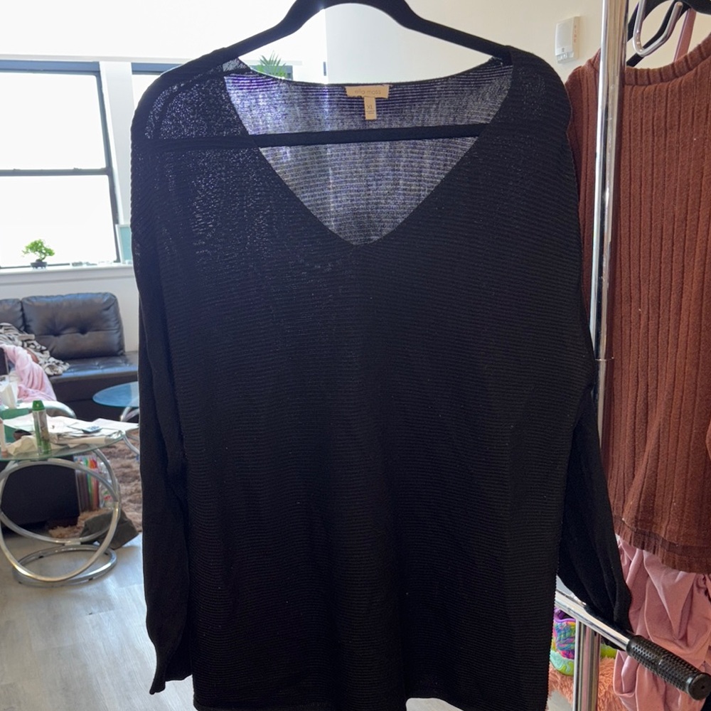 Black V-Neck Sweater